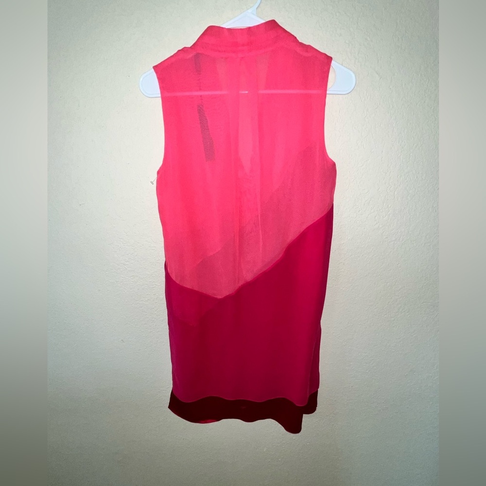 ELIE TAHARI DRESS PINK BRIA 100% SILK SLEEVELESS SIZE 2 NWT - Picture 4 of 10